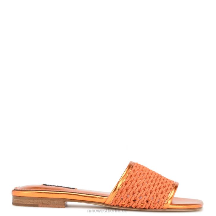 Nine West RR2J57repariert gewebte flache Sandalen orange