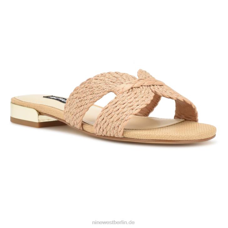 Nine West RR2J62Flache Slide-Sandalen von Irenie leicht natürlich