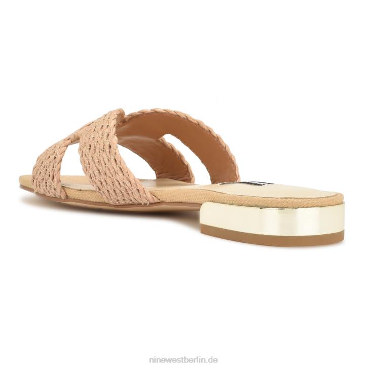 Nine West RR2J62Flache Slide-Sandalen von Irenie leicht natürlich