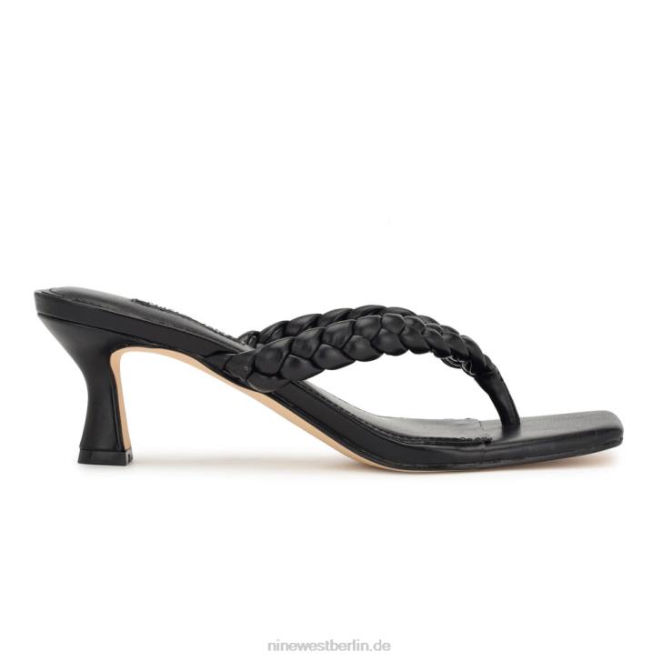 Nine West RR2J1081Slide-Sandalen mit Engelsabsatz Schwarz
