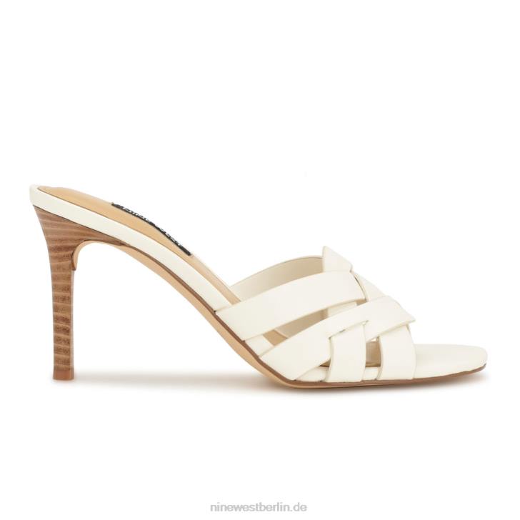 Nine West RR2J129Slide-Sandalen mit Linette-Absatz Weiss
