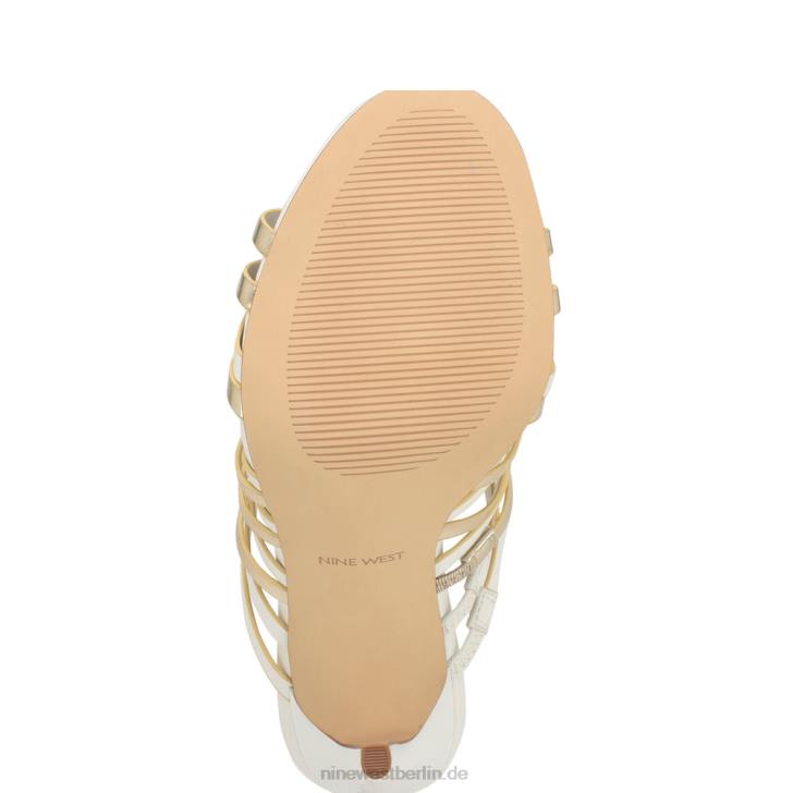 Nine West RR2J137Must-have-Slide-Sandalen mit Absatz weißes Platin