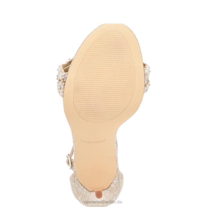 Nine West RR2J138Morelov-Sandalen mit Absatz natürlicher Kristall