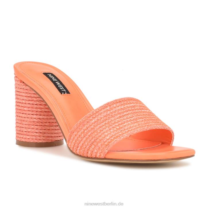 Nine West RR2J141Slide-Sandalen mit Absatz von Mapeli orange