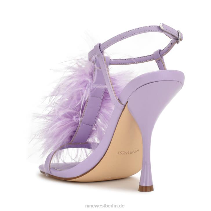 Nine West RR2J1750Millionen Sandalen mit Knöchelriemen und Absatz helles Lila