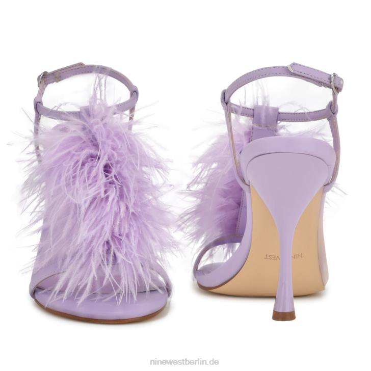 Nine West RR2J1750Millionen Sandalen mit Knöchelriemen und Absatz helles Lila