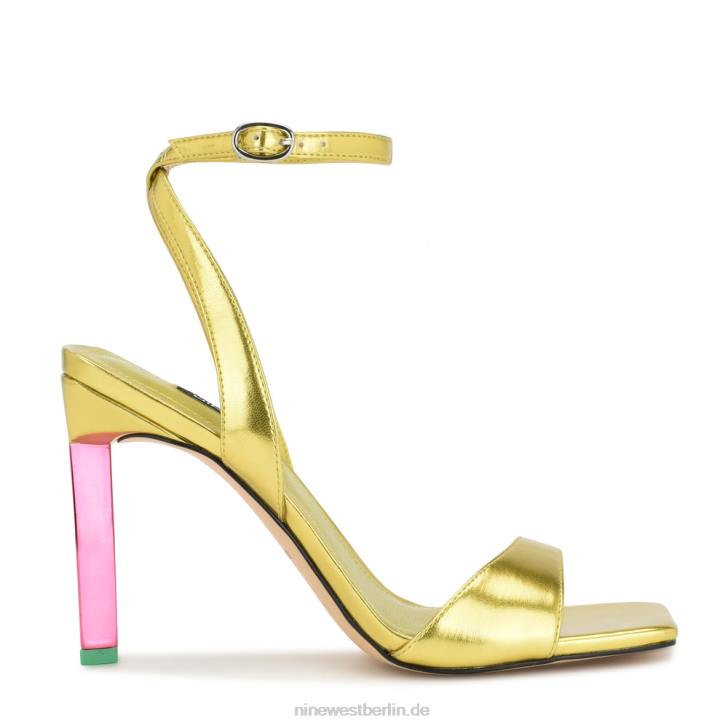 Nine West RR2J222Maris-Sandalen mit Absatz gelbmetallic