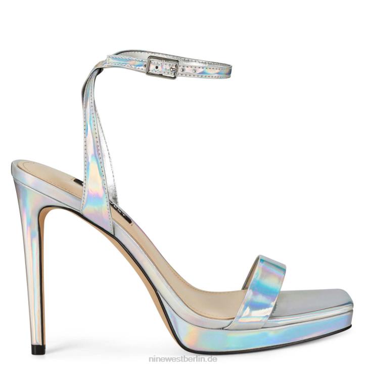 Nine West RR2J409Zadie-Sandalen mit Knöchelriemen irisierend