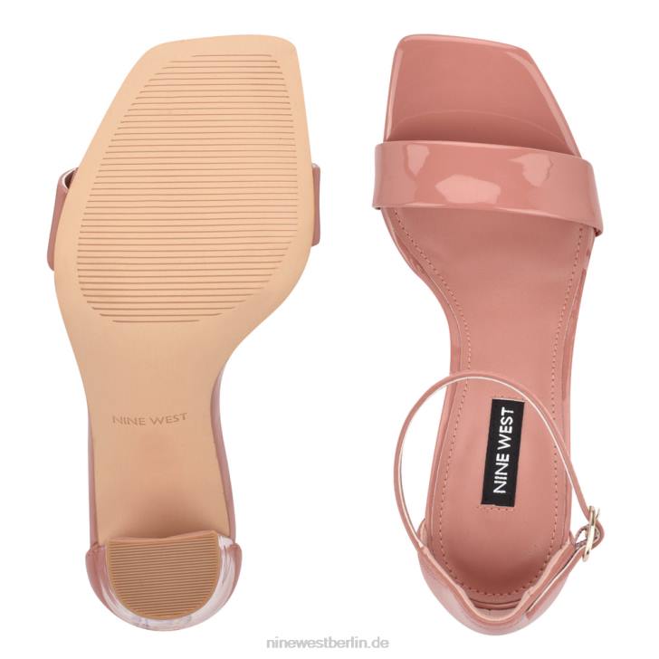 Nine West RR2J490Marrie-Sandalen mit Knöchelriemen dunkles Rouge-Lack