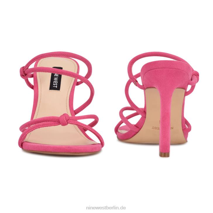 Nine West RR2J618Kims Slide-Sandalen mit Absatz schockierendes rosa Wildleder