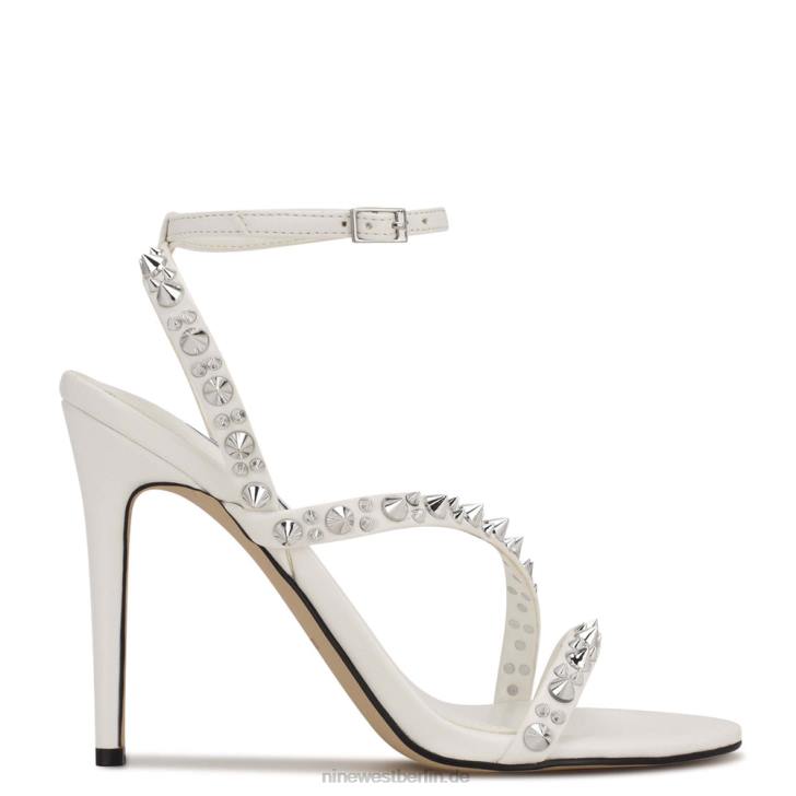 Nine West RR2J625Mitz-Sandalen mit Knöchelriemen Weiss
