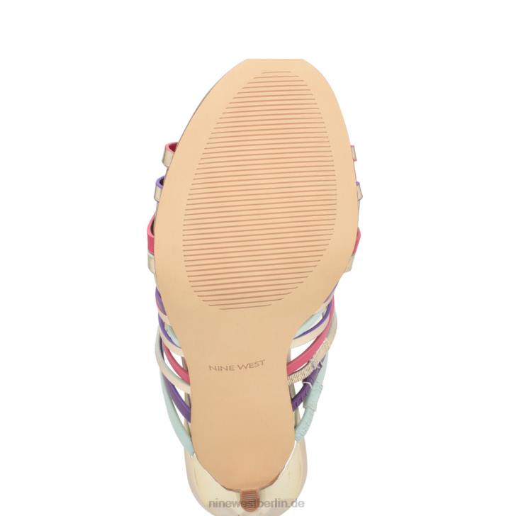 Nine West RR2J1706Must-have-Slide-Sandalen mit Absatz Gold-Multi