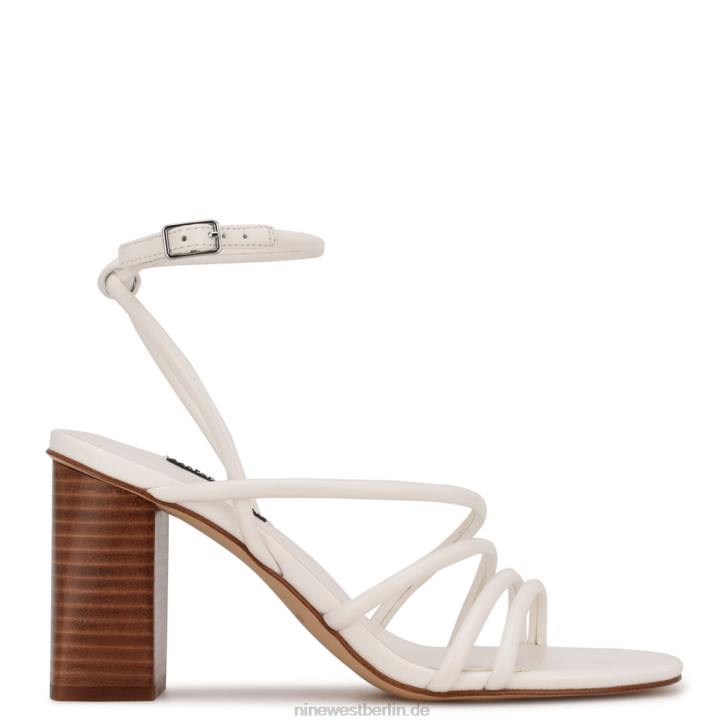Nine West RR2J2249Ja, Slide-Sandalen mit Absatz Weiss