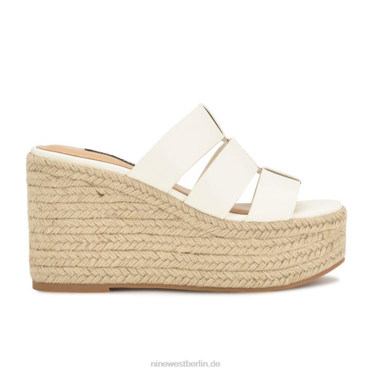Nine West RR2J670Keran Espadrille-Slide-Sandalen Weiss