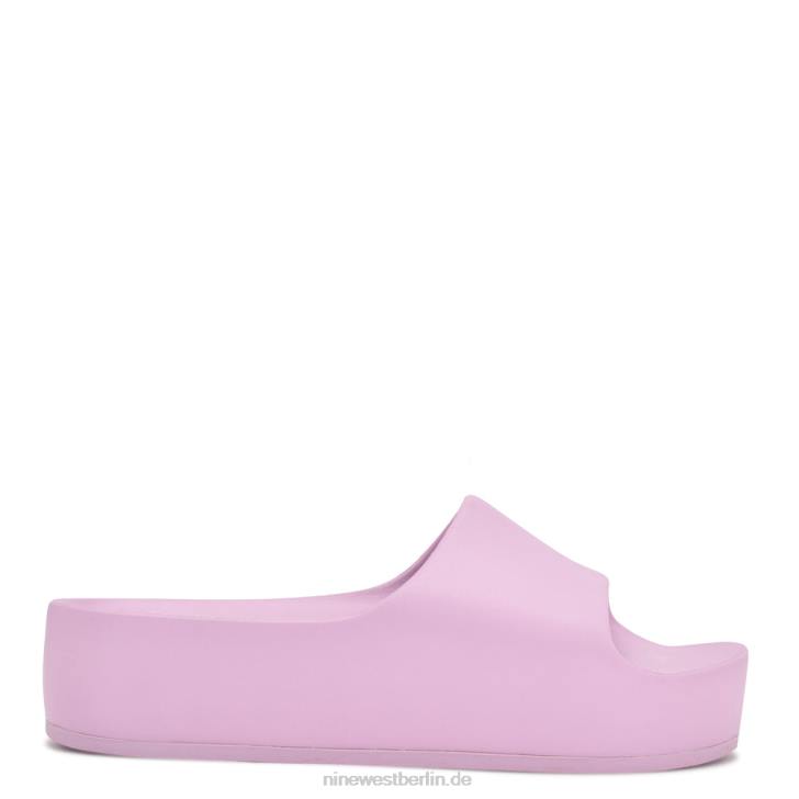 Nine West RR2J676Slide-Sandalen mit Plateausohle für den Pool helles Lila