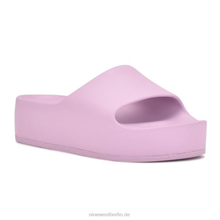 Nine West RR2J676Slide-Sandalen mit Plateausohle für den Pool helles Lila