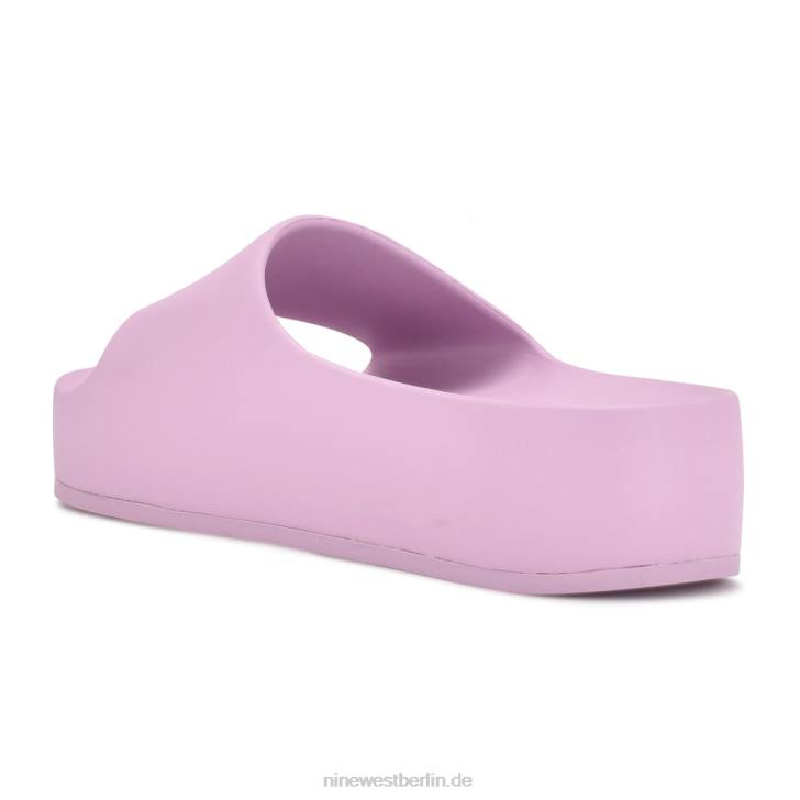 Nine West RR2J676Slide-Sandalen mit Plateausohle für den Pool helles Lila