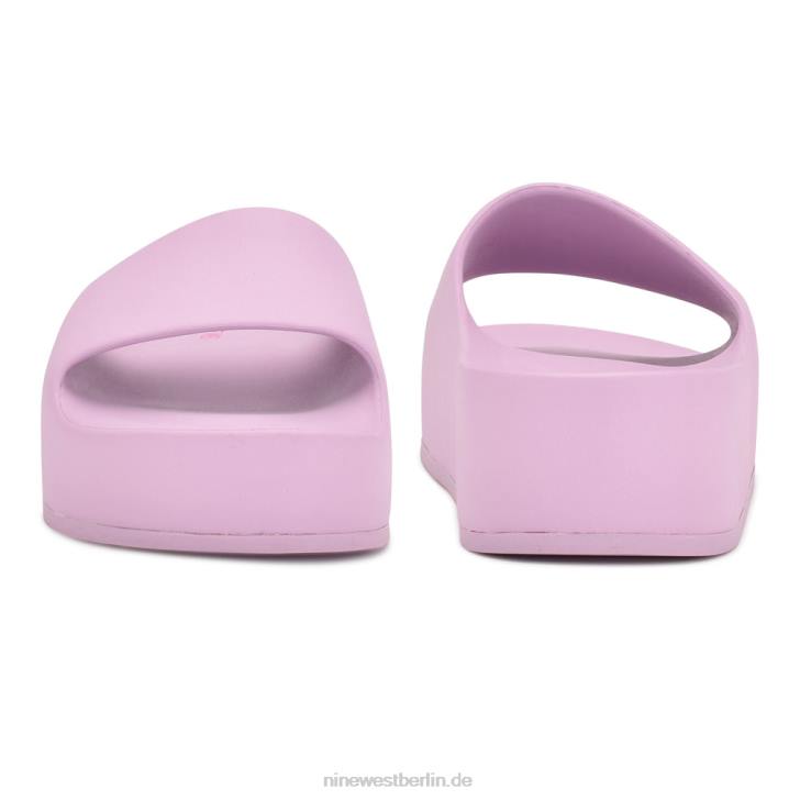 Nine West RR2J676Slide-Sandalen mit Plateausohle für den Pool helles Lila