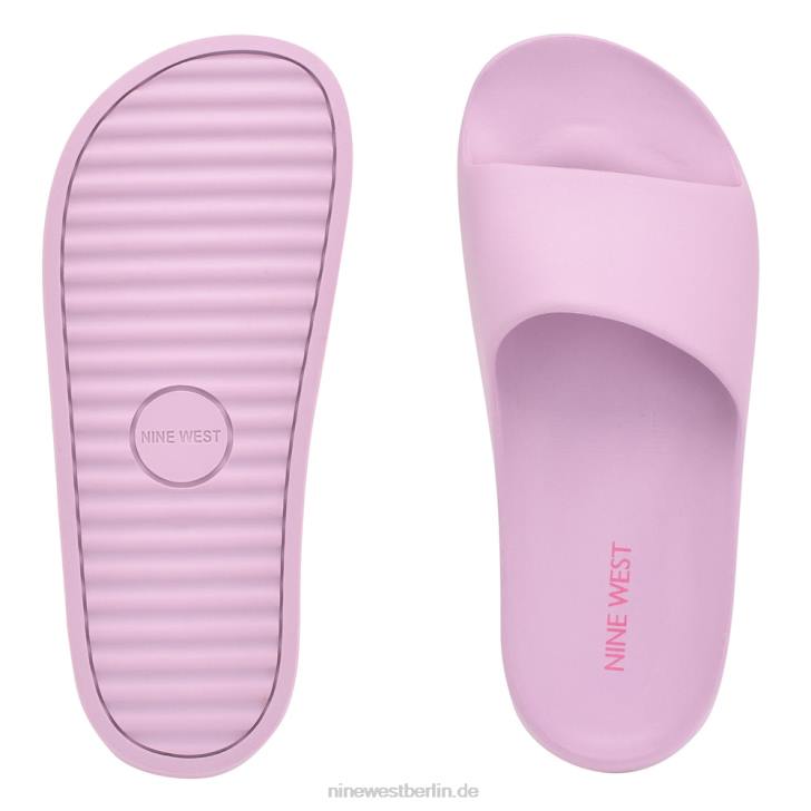 Nine West RR2J676Slide-Sandalen mit Plateausohle für den Pool helles Lila