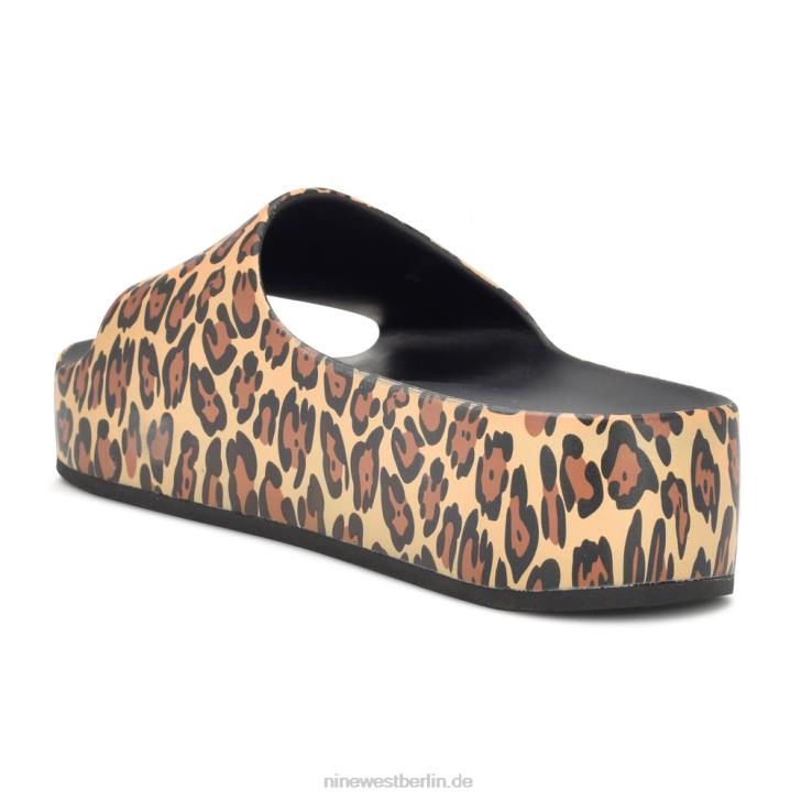 Nine West RR2J677Slide-Sandalen mit Plateausohle für den Pool mittel natürlich