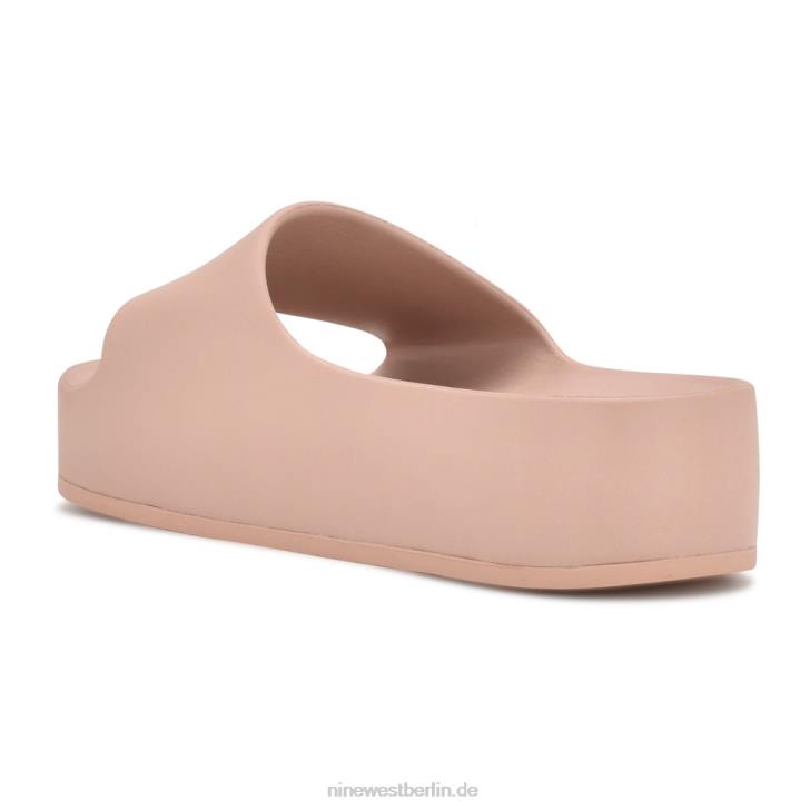 Nine West RR2J678Slide-Sandalen mit Plateausohle für den Pool kaum nackt