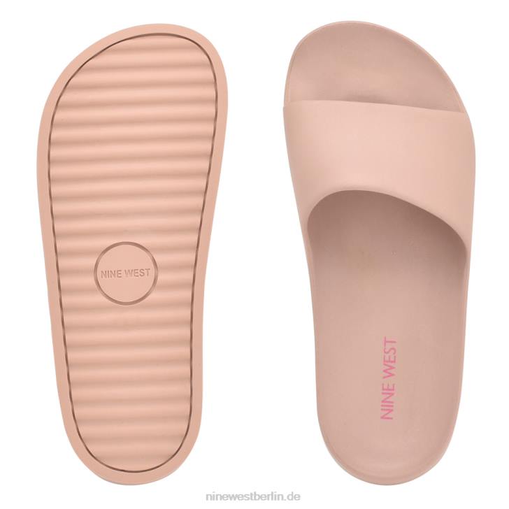 Nine West RR2J678Slide-Sandalen mit Plateausohle für den Pool kaum nackt