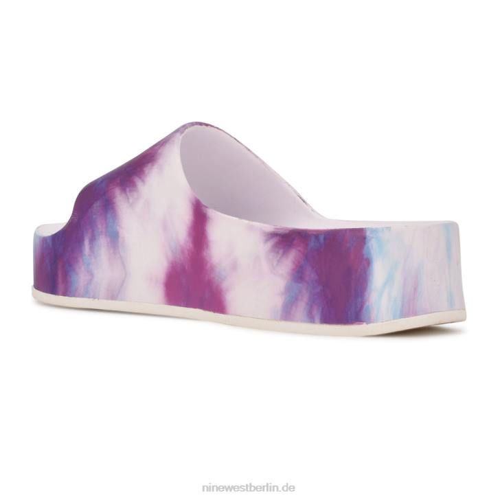 Nine West RR2J986Slide-Sandalen mit Plateausohle für den Pool