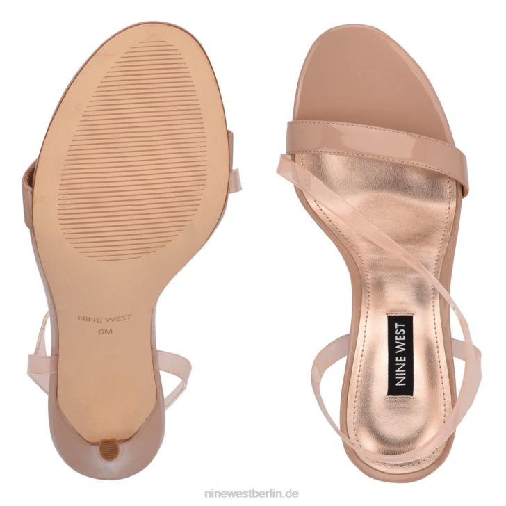 Nine West RR2J435Magee Slingback-Sandalen mit Absatz kaum nackt/klar