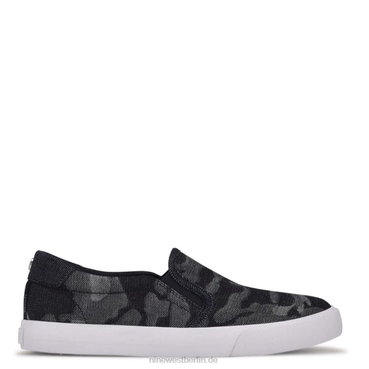 Nine West RR2J880Lala Slip-on-Sneaker Denim-Camouflage