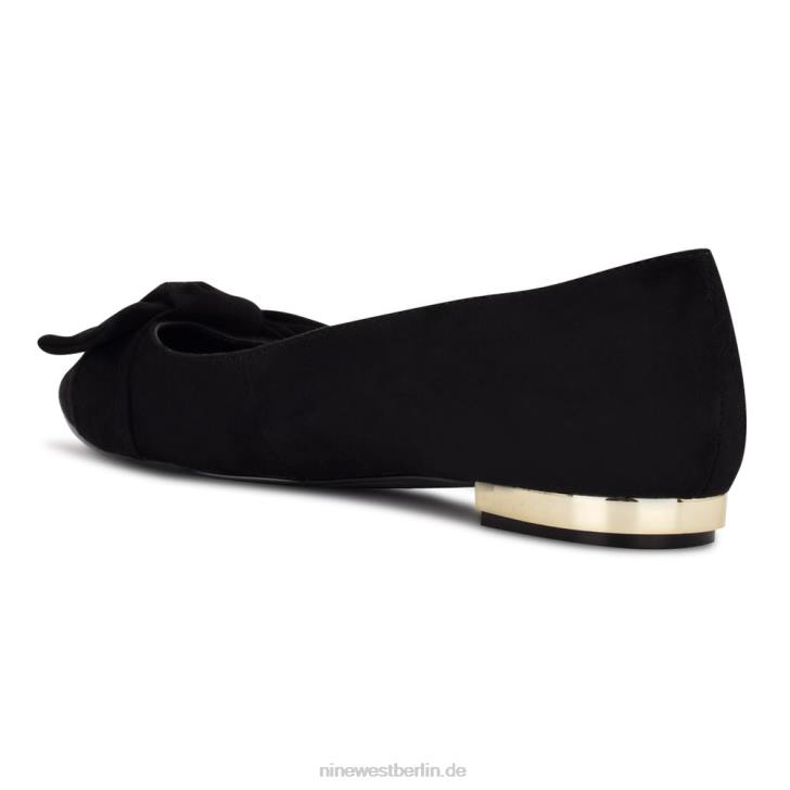 Nine West RR2J2280Meine Lieblings-Flats mit spitzer Zehenpartie schwarzes Wildleder