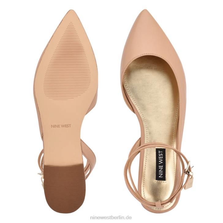 Nine West RR2J2281Spitze Ballerinas von Baria warmes, errötendes Leder