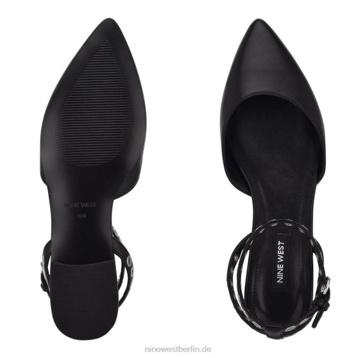 Nine West RR2J2340Brez flache Schuhe mit Knöchelriemen und spitzer Zehenpartie