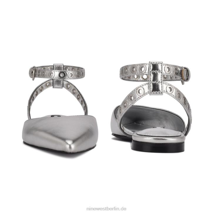 Nine West RR2J2341Brez flache Schuhe mit Knöchelriemen und spitzer Zehenpartie