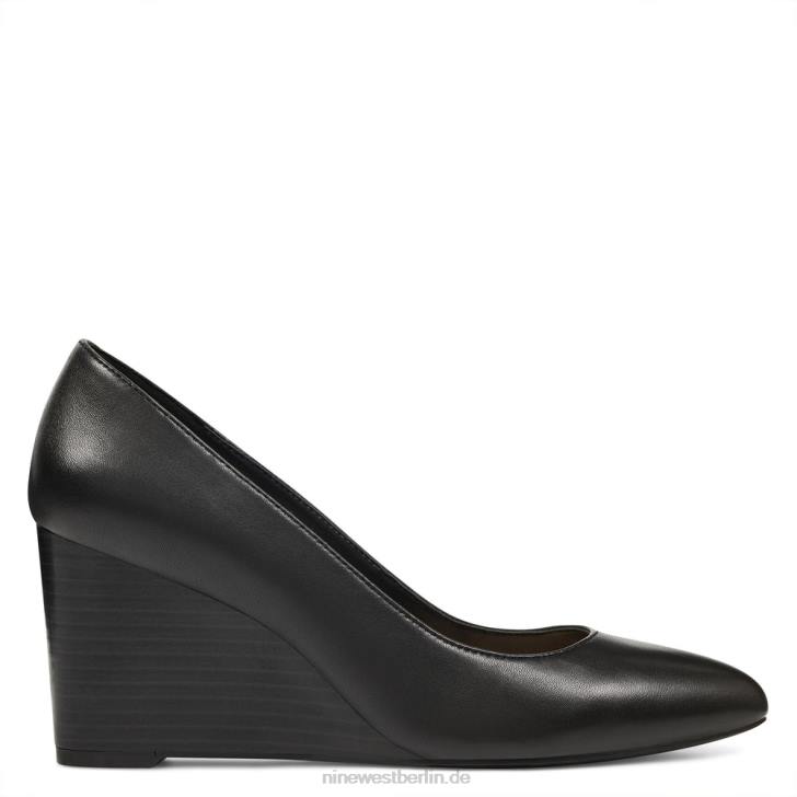 Nine West RR2J2368Jazzin-Mandelzehenkeile schwarzes Leder