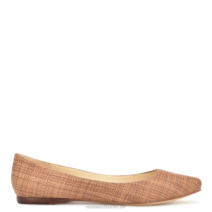 Nine West RR2J862Speakup-Mandelzehen-Flats brauner Bast