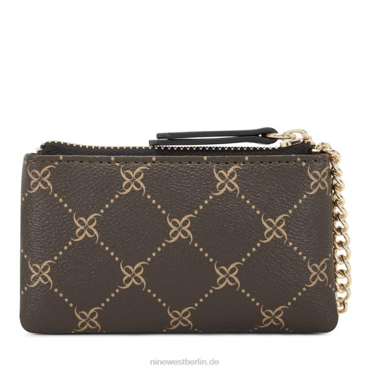 Nine West RR2J2850Lawson Schlüsselanhänger-Reißverschlussbeutel Braun schwarz