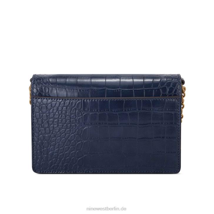 Nine West RR2J2615Kathy Mini-Umhängetasche mit Überschlag Französische Marine