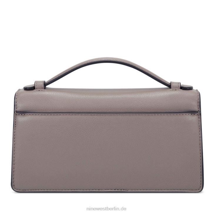Nine West RR2J2616Geneva Mini-Umhängetasche mit Überschlag grauer Stein