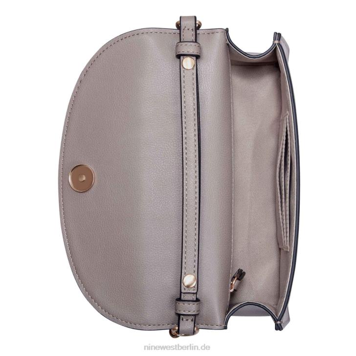 Nine West RR2J2616Geneva Mini-Umhängetasche mit Überschlag grauer Stein