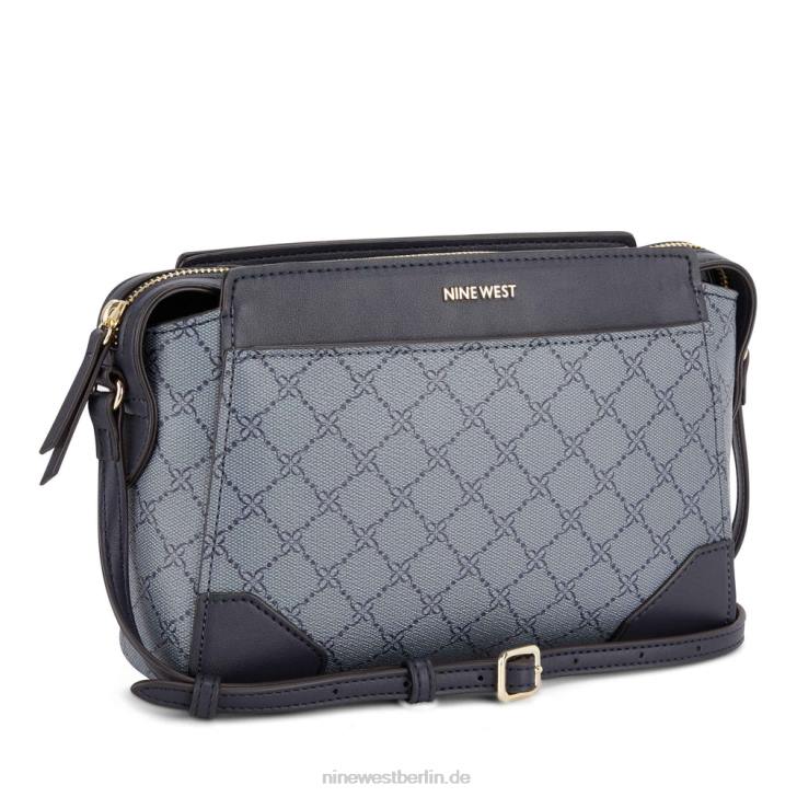 Nine West RR2J2657Brooklyn Jet Set Umhängetasche Logo der französischen Marine