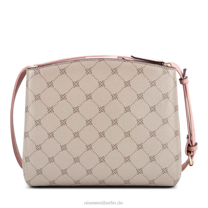 Nine West RR2J2659Jorie Mini Jet Set Umhängetasche Haselnuss-Logo/modernes Rosa