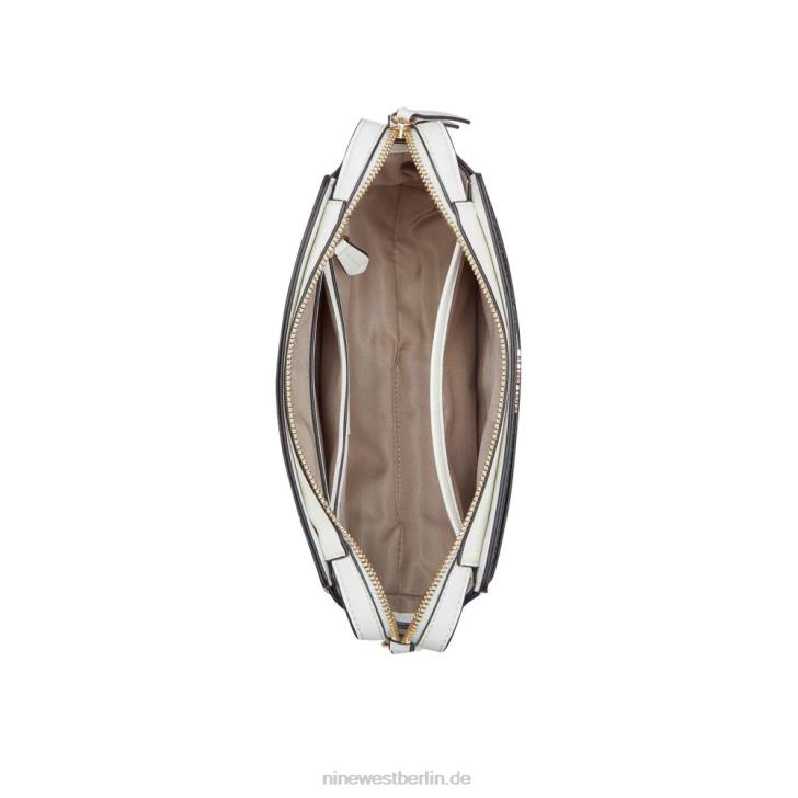 Nine West RR2J2437Brooklyn Jet Set Umhängetasche optischer weißer Kieselstein