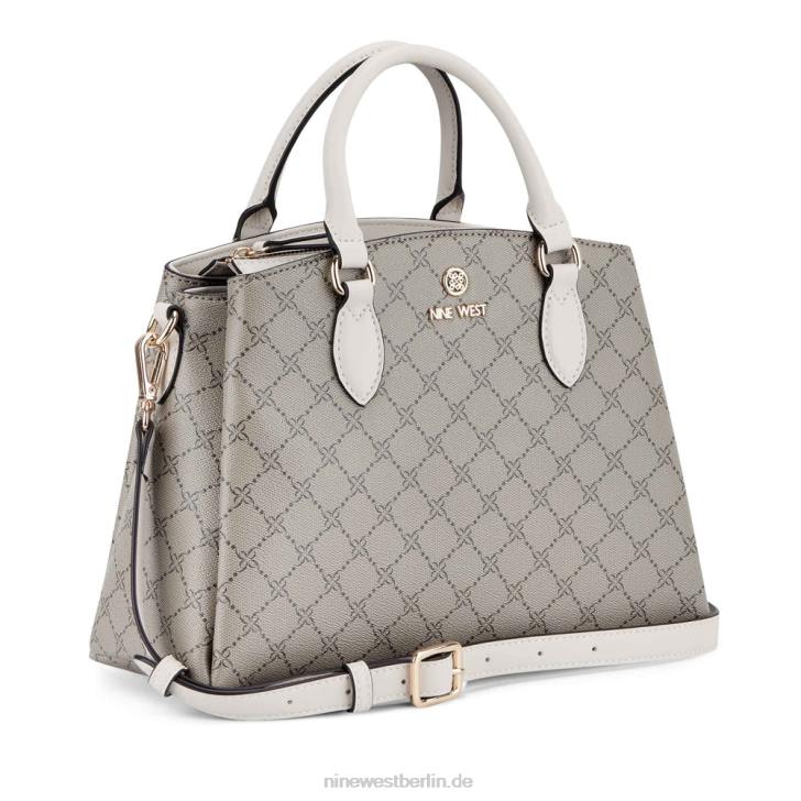Nine West RR2J2550Zenith kleine Umhängetasche mit drei Fächern Beiges Logo/Milch