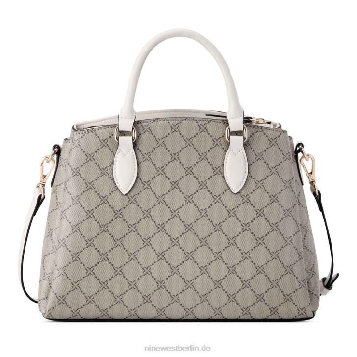 Nine West RR2J2550Zenith kleine Umhängetasche mit drei Fächern Beiges Logo/Milch
