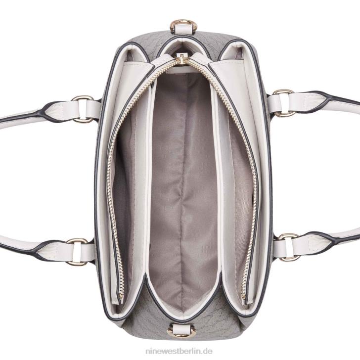 Nine West RR2J2550Zenith kleine Umhängetasche mit drei Fächern Beiges Logo/Milch