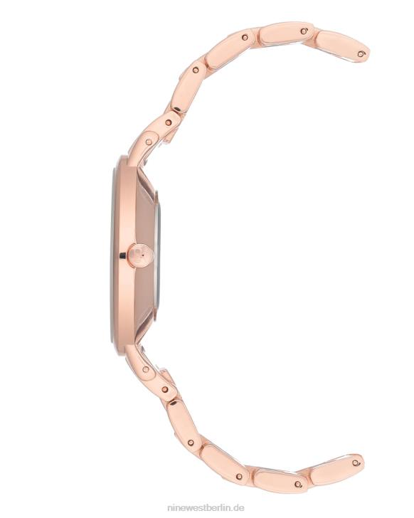 Nine West RR2J2883Armbanduhr mit floralem Zifferblatt Roségold-Ton