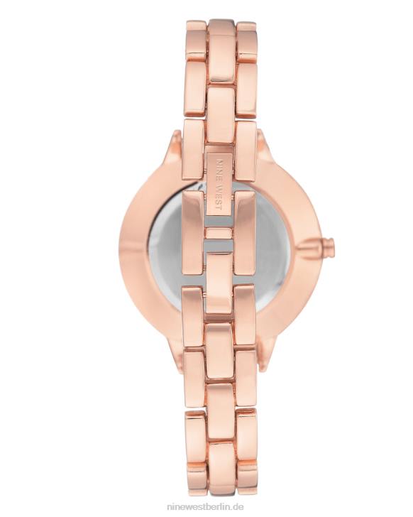 Nine West RR2J2883Armbanduhr mit floralem Zifferblatt Roségold-Ton