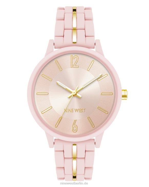 Nine West RR2J2904Uhr mit gummiertem Armband und Metallakzenten